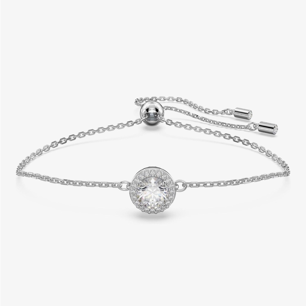 Swarovski Silver Bracelet with Crystal Accent